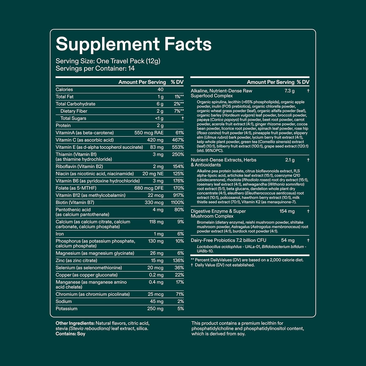 AG1 Greens Powder Superfood, 75 Vitamins and Probiotic Blend